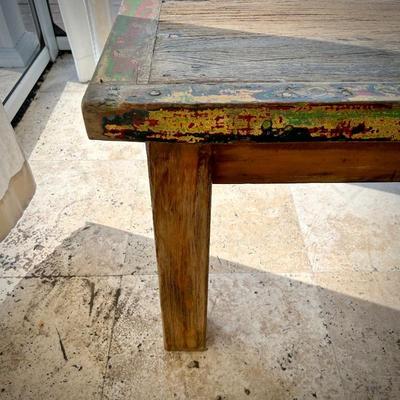 Small distressed coffee table from Washburn Imports