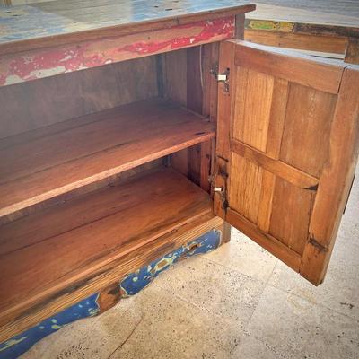 Distressed chest with Asian hardware from Washburn Imports