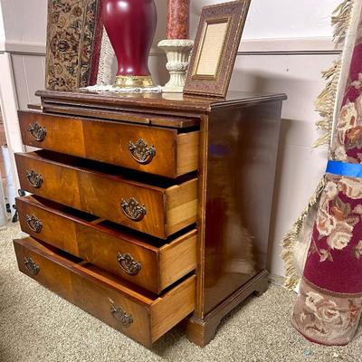 Antique Chest of drawers or nightstand with pull out tray and 4 drawers- 30X17 х 29