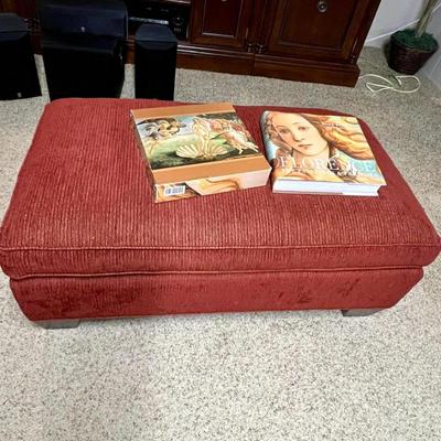 Burnt orange ottoman 