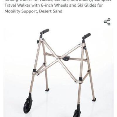 Able Life Space Saver Walker, Foldable Rolling Walker w/ 6