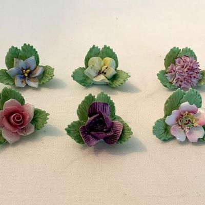 Set/6 English Royal Adderley bone china place card holders