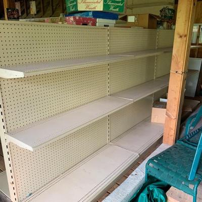Lots of shelving in this sale, steel and plastic