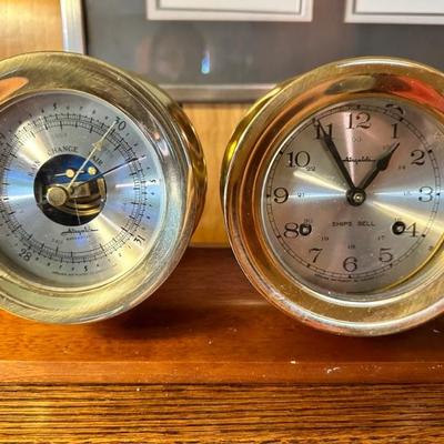 Airguide barometer & clock