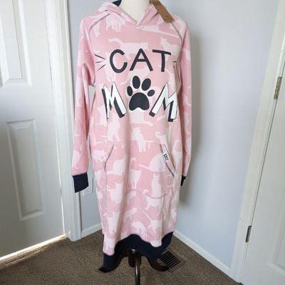 Lazy One S/M Cat Mom Sleep Hoodie New With Tags