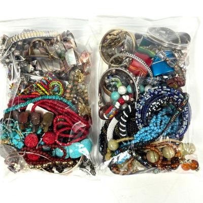 Two Bags of Costume Jewelry