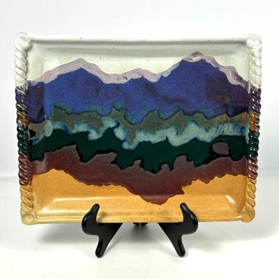 Beautiful Mountain Pottery Tray by Colorado Artist Anita Garfein