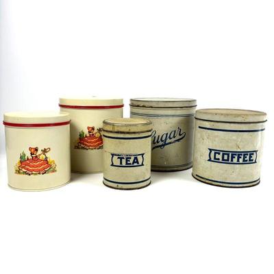 Vintage Kitchen Canisters Including Empeco and Acme