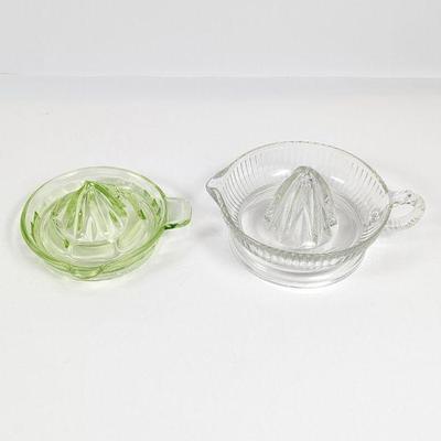 Uranium Glass and Clear Glass Juicers
