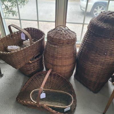Antique large baskets 