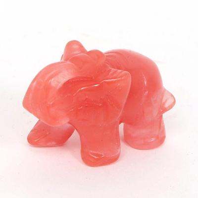 Adorable Miniature Pink Quartz Elephant