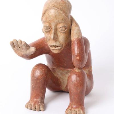 Jalisco Seated Male Hunchback, 100 BC - 250 AD