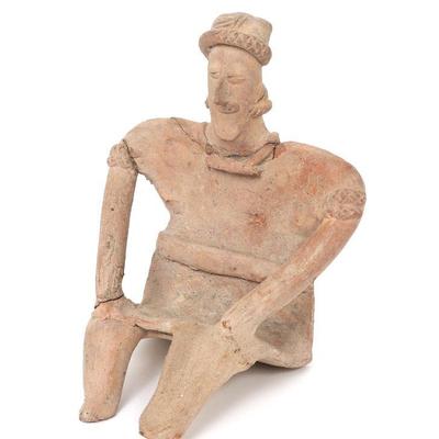 Pre-Columbian Colima Seated Figure, 300 BCE - 300 CE