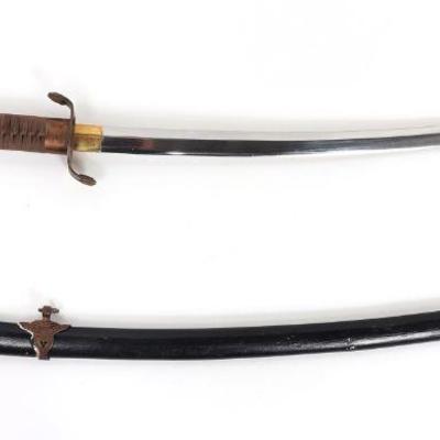 Unusual Japanese Style Sword with Scabbard