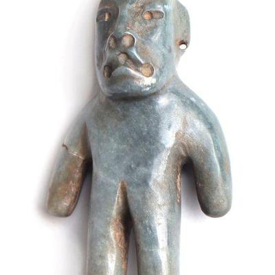 Olmec Blue-Green Jade Were Jaguar Figure, 900-500BCE