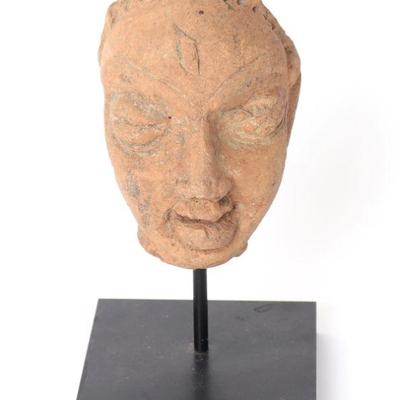 Indian Gupta Terracotta Head, ca. 3rd to 5th Century AD