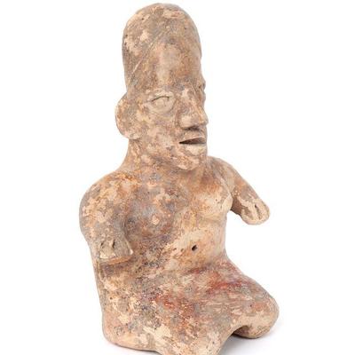 Jalisco Pottery Seated Female, 300 BCE-300 CE