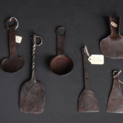 Assorted lot of Early Wrought Iron Tools, Circa 1800's