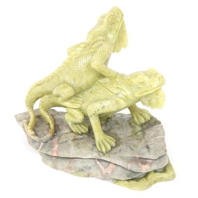Green Lizard Statue, Cast