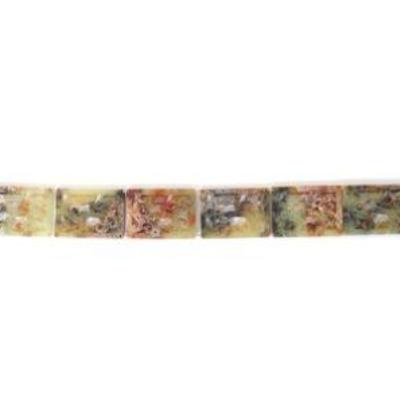 Finely Detailed Chinese Jade Belt, Repeating Dragons