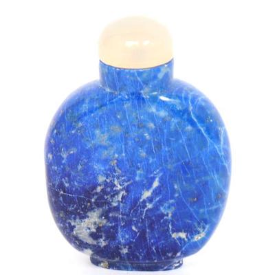 Wonderful Carved Lapis Lazuli Chinese Snuff Bottle