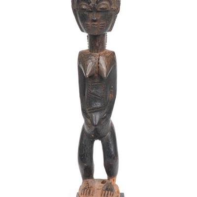Tall African Baule Wood Carved Fertility Idol