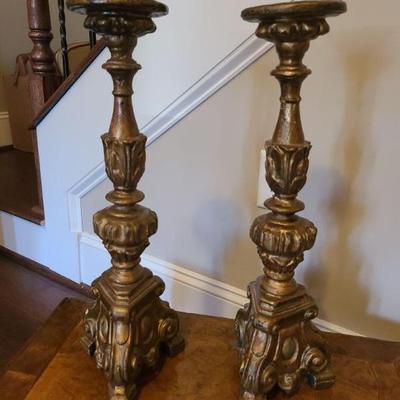 Large brass altar  candlesticks