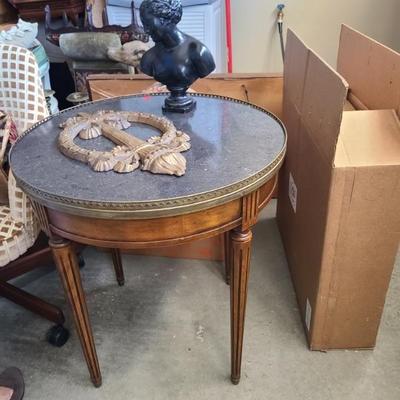 French Mahogany Directoire Style Bouillette Table