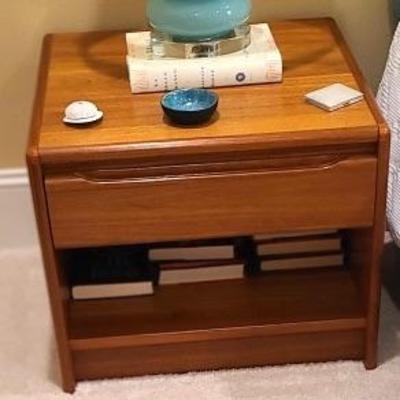 Danish teak mid-century nightstand 1of 2