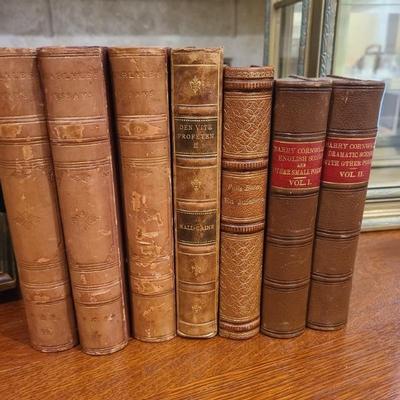 Antique & vintage leather bound books