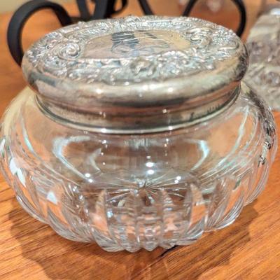 La Pierre late Victorian crystal dresser jar