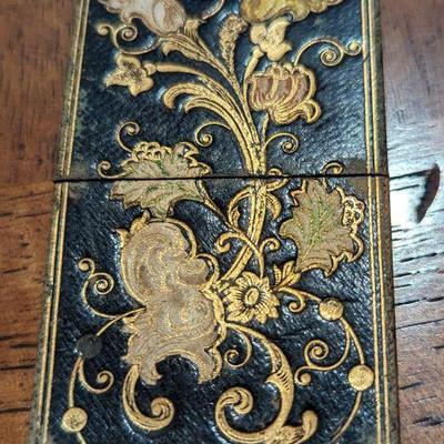 Vintage leather match box