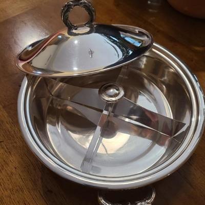 Silver plated serving dish