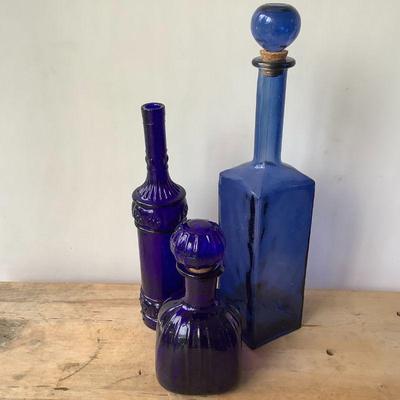 Cobalt decanters
