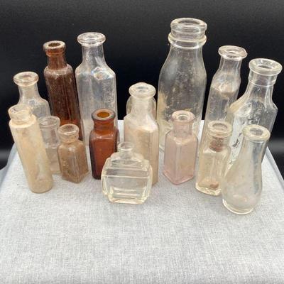 Mini antique and vintage bottles