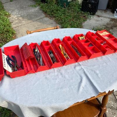 Roll up tool box wth tools