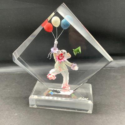 Acrylic art glass clown