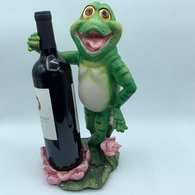 Frog wine bottle holder 