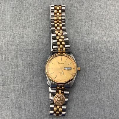 Mens Bulova Watch, Swiss Watch, Insignia On Band "Bellsouth Telecommunications"