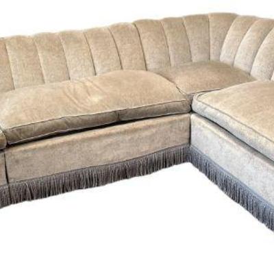 Scalloped Art Deco Sectional Sofa
