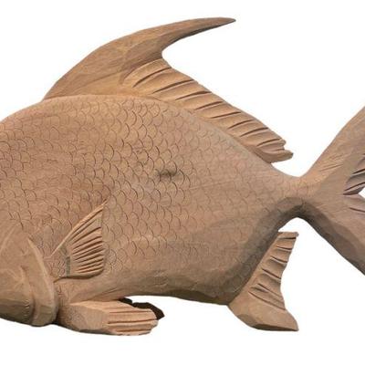 Mid Century Carved Balsa Wood Fish
