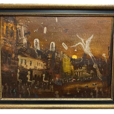 Abstract Oil on Board "Filist", RICARDAS FILISTOVICIUS
