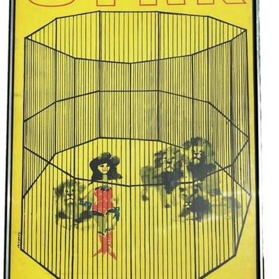 Mid Century WALDEMAR SWIERZY "Cyrk" Lion Tamer Poster
