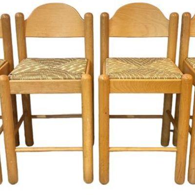 Set of 4 Post Modern Italian Bar Stools
