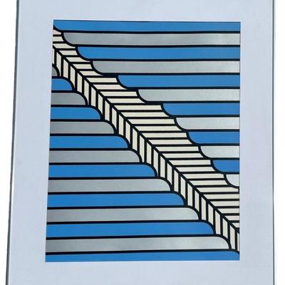 Op Art NICHOLAS KRUSHENICK 1967 Signed and Numbered Screenprint on Paper
