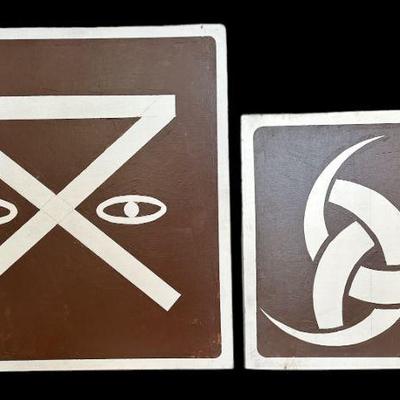 Two ROBERT APPEL Acrylic on Board "Odin's Home" & "Safe Camp"

