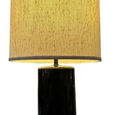 Mid Century Black Ceramic Table Lamp
