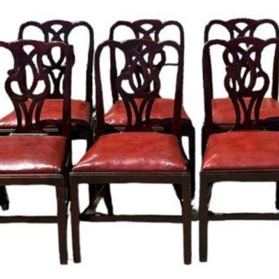 Set of 8 Chippendale Style Dining Chairs
