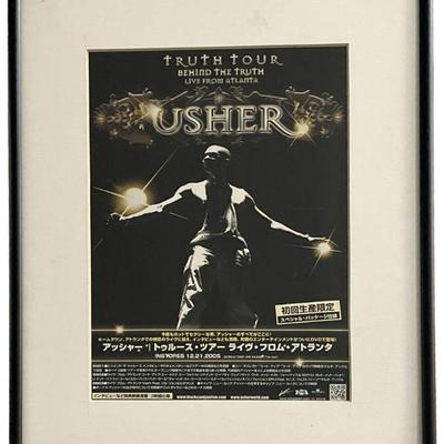 USHER "Behind The Truth" Tour Japanese Documentary Poster
