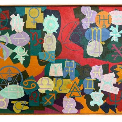 ROBERT APPEL "Better Living Through Alchemy" Encaustic on Oil on Canvas
